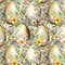 Rustic Floral Easter Egg Cotton Fabric | By the Yard | Sewing and Crafting | 44 inches wide
